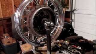 DIY Home Made Motorcycle Wheel Truing Stand Yamaha VSTAR 650 [upl. by Peale]