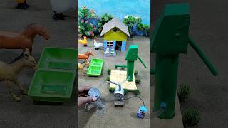 Mini tractor making mini motor water pump project mini hand pump ideas  236 [upl. by Ettevey]