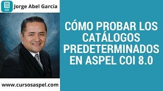 🔴 CATALOGOS PREDETERMINADOS DE ASPEL COI 80 [upl. by Chernow]