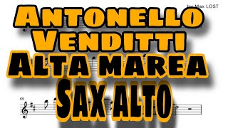 Antonello Venditti  Alta marea  sax alto [upl. by Nnayelhsa]