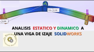 Optimizando la Seguridad Simulación de Viga de Izaje HEA 160 en SolidWorks [upl. by Dorman]