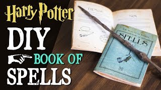 DIY Harry Potter Spellbook  Pocket Book of Spells [upl. by Dnesnwot]