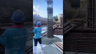 Concrete column disassembly and rebuilding process [upl. by Wesle]