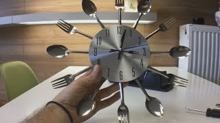 Kitchen Wall Clock Spoon  Fork [upl. by Ranjiv348]