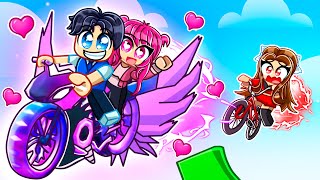 Andy Has A New Girlfriend In Roblox BIKE OBBY [upl. by Eiltan]