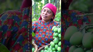 Making Mango Pickle in Nepali Style shorts [upl. by Huoh182]