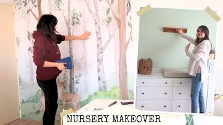 Starting the Nursery Makeover 🦔🌳 Enchanted Forest Baby Room [upl. by Nnylrahc32]