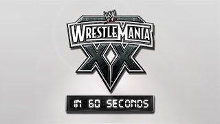 WrestleMania in 60 Seconds WrestleMania XX [upl. by Ilat]