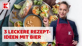 So hast du Bier noch nie erlebt Verena Leister kocht 3 überraschend prickelnde Rezepte I Kaufland [upl. by Eihcir]