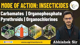 Mode of Action Insecticides  Carbamates  Organophosphate  Pyrethroids  Organochlorines [upl. by Nitsud807]