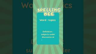 Spelling Bee Words for Kids  Fun and Easy Spelling Practice spellingbee wordoftheday phonicsfun [upl. by Otrebron]