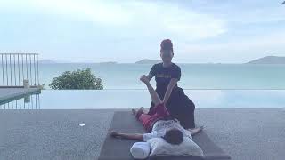 Lanna Thai advanced stretching massage [upl. by Triny351]