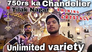 Father and son Selling premium Chandeliers at discounted rates tilaknagar diwalisale homedecor [upl. by Torto]