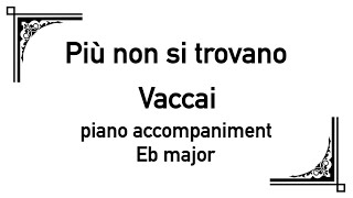 Più non si trovano  MezzoBaritone Vaccai [upl. by Lledrac]