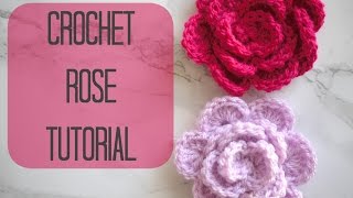 CROCHET How to crochet a roseflower  Bella Coco [upl. by Allare408]