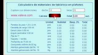 calculadora de plafones [upl. by Moclam]