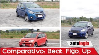 Chevrolet Beat Ford Figo y VW Up  Comparativo  Peleando por el mejor citadino [upl. by Vins]