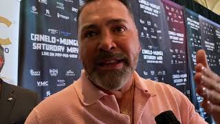 ÓSCAR DE LA HOYA SIN PELOS EN LA BOCA SOBRE CANELO ÁLVAREZ vs JAIME MUNGUÍA [upl. by Fausta]