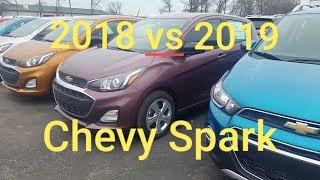 2018 Chevy SPARK vs 2019 Chevy SPARK  3 BIG DIFFERENCES  Here is whats new [upl. by Eilram429]