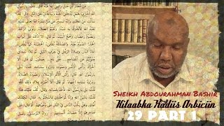 Sheikh Abdourahman Bashir  Kitaabka Xadiis Arbiciinka 29 12 [upl. by Neemsaj]