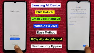 quotNew Method 2024quot Samsung All Model Frp Bypass Android 11121314  Gmail Account Remove Without Pc [upl. by Suzette]