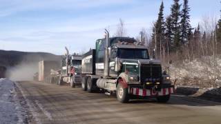 Transport Chainé Inc Heavy Haulage  Push Pull Route 389 [upl. by Jepum]