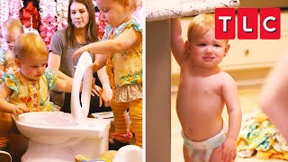 PottyTraining Disaster With Quintuplets  OutDaughtered  TLC [upl. by Gnil]