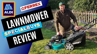 REVIEW OF THE ALDI FERREX 46CM PETROL LAWN MOWER Is this Specialbuy any good Would you recommend it [upl. by Ttehr]