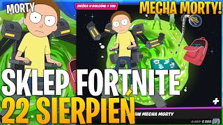 NOWY SKIN MECHA MORTY  SERIAL RICK amp MORTY Kilof KOSMICZNY WĄŻ w Nowy Sklep Fortnite 22 Sierpień [upl. by Bjork730]