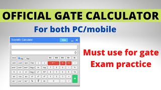 GATE calculator official  Gate 2022  Practice for better calculation in exam [upl. by Lowis]