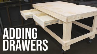 Adding Drawers to the 1Hour Workbench  Woodworking Shop Project [upl. by Annoet]