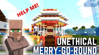 How to BUILD a NON ETHICAL MINECRAFT MERRYGOROUND Tutorial FAST  ENSLAVING VILLAGERS 101 [upl. by Sivra]