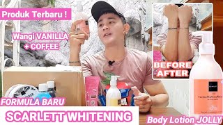 body shower amp scrub scarlett whitening  jolly body lotion  My Favourite Body Care [upl. by Htezil]