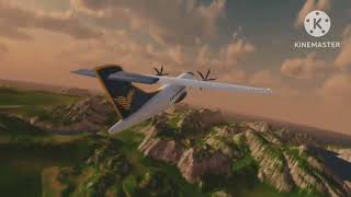 Franx Main Island Airways 32 Crash animation  Turboprop Flight Simulator [upl. by Yenettirb]