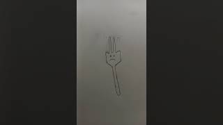 Fork threek twook onek  drawing art funny foryou shortsfeed shorts [upl. by Anastase]