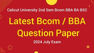 Calicut University 2nd Sem Readings From The Fringes Latest Bcom Question Paper [upl. by Julis757]