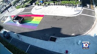 Police search for criminals who vandalized LGBTQ mural in Fort Lauderdale [upl. by Notlaw]