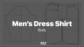 How To Make Men’s Dress Shirt PatternBody Pattern Making Tutorial [upl. by Derby]