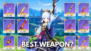 15 Weapons on Ayaka Comparison Best Weapon for F2P Ayaka Genshin Impact [upl. by Lalise]