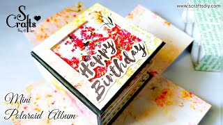 Birthday Scrapbook Vintage Mini Polaroids Album Handmade  greeting card ideas  S Crafts scrapbook [upl. by Suzy]