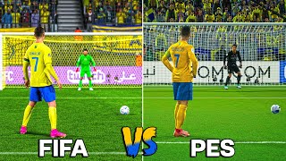 CRISTIANO RONALDO Penalty Kicks  FIFA vs PES From 2005 to 2024 [upl. by Eladnwahs]