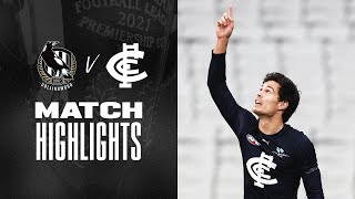 Blues honour Sergio  Collingwood v Carlton Highlights  Round 18 2021  AFL [upl. by Yehsa]