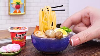 Easy Miniature Ramen Tutorial  Tiny Homemade Ramen amp Mini Food by Miniature Cooking [upl. by Gladys949]