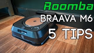 iRobot Mop Braava M6 Review  5 Tips to cleaner floors [upl. by Cirdet]