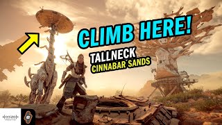 How to Climb the Tallneck in Cinnabar Sands  Horizon Forbidden West Guide [upl. by Naziaf384]