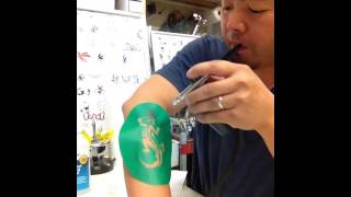 how to apply airbrush tattoo [upl. by Farmer]