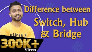 Lec13 Switch Hub amp Bridge Explained  Whats the difference [upl. by Aerdnaxela]