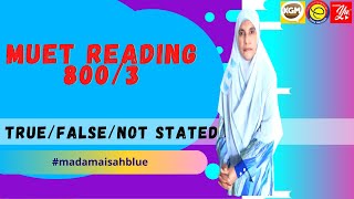 MUET READING PART 1 2020 [upl. by Llenwahs]