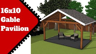 How to Build a 16x10 Gable Pavilion [upl. by Eiralih177]