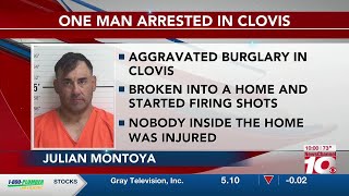 VIDEO Man arrested for aggravated burglary in Clovis [upl. by Gustie179]